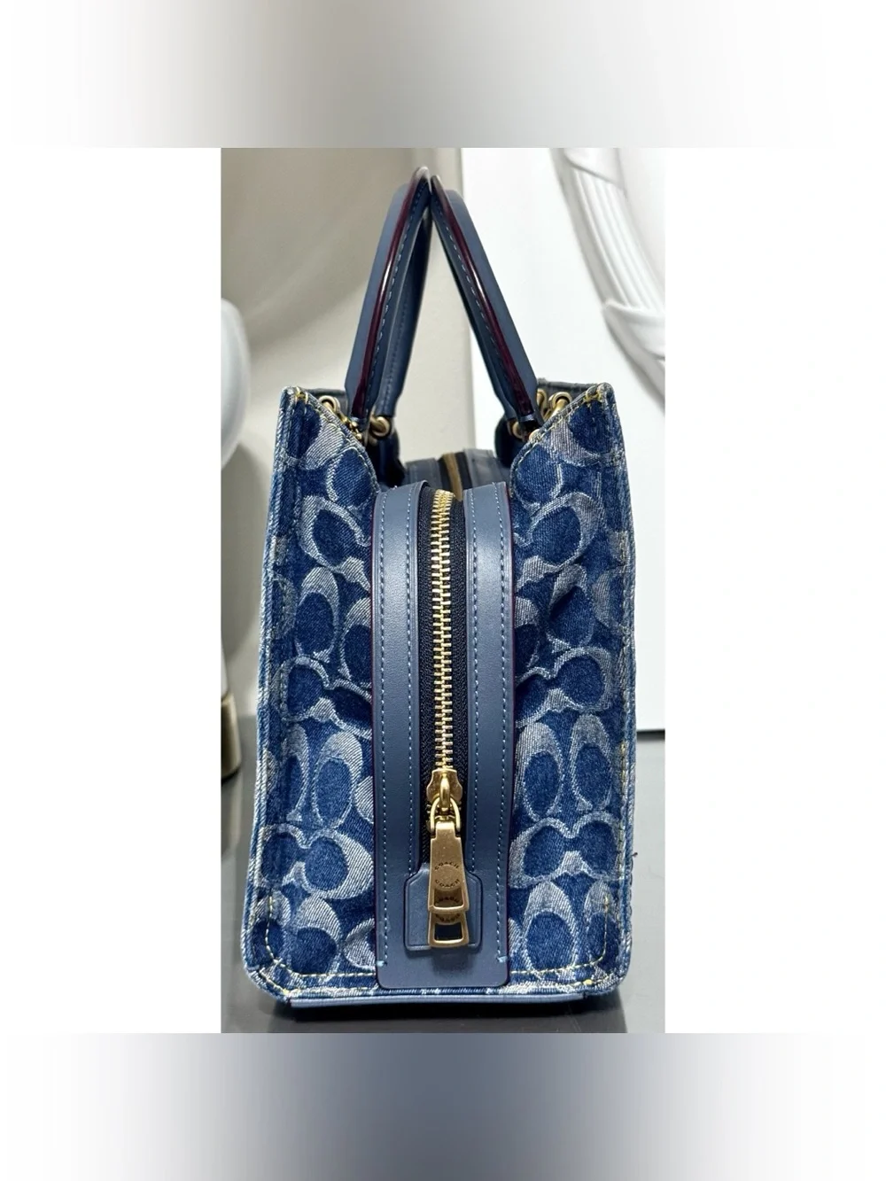 COACH‎ Rogue Bag 25 In Signature Denim, BRASS/ BLUE